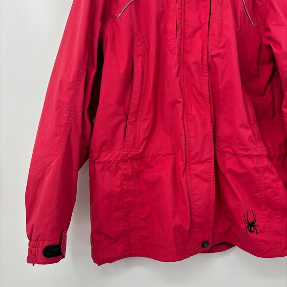 Spyder Womens‎ Ski Jacket XSCAP Entrant Red Nylon Shell Winter Coat Size 10 - Picture 4 of 12